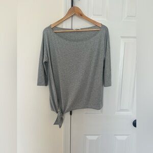The White Company Lounge Grey Top, Side Tie Accent. Womens Small.